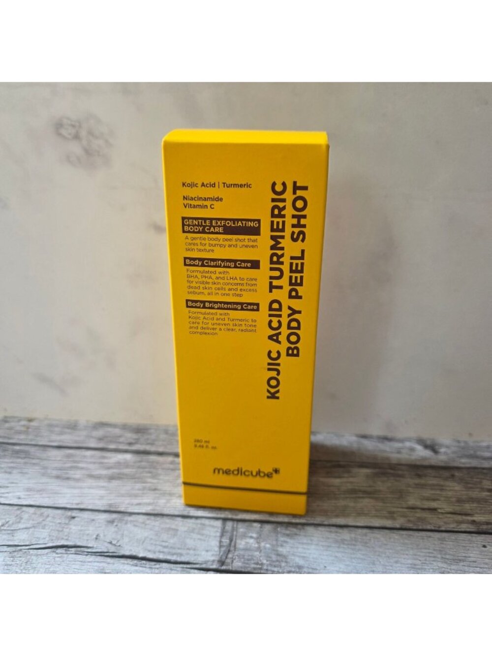 Kojic Acid Turmeric Body Peel Shot 280ml Gentle Exfoliating & Brightening Care B